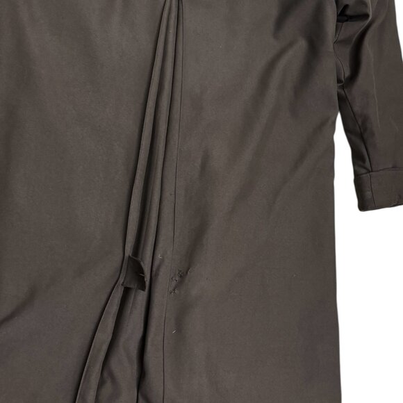 LONDON FOG Vintage 90s Luxury Genuine Fur Hood Long Trench Coat Womens 10 - Picture 9 of 9